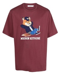 MAISON KITSUNÉ Embroidered Logo Chillax Fox T Shirt