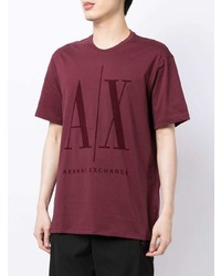 Armani Exchange Flocked Logo T Shirt