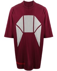 Rick Owens DRKSHDW Geometric Print Oversized T Shirt