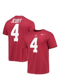 Nike Jerry Jeudy Crimson Alabama Crimson Tide Alumni Name Number T Shirt
