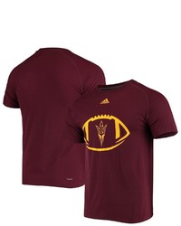 adidas Maroon Arizona State Sun Devils Sideline Spiral Climalite Raglan T Shirt