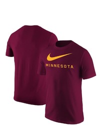 Nike Maroon Minnesota Golden Gophers Big Swoosh T Shirt