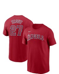 Nike Mike Trout Red Los Angeles Angels Name Number T Shirt At Nordstrom