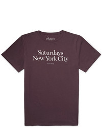 Saturdays Nyc Miller Standard Printed Cotton Jersey T Shirt
