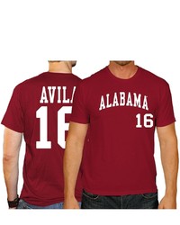Retro Brand Original Alex Avila Crimson Alabama Crimson Tide Baseball Name Number T Shirt