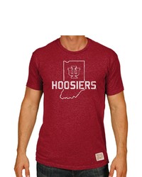 Retro Brand Original Crimson Indiana Hoosiers Big Tall Mock Twist T Shirt