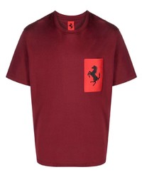 Ferrari Prancing Horse Pocket Cotton T Shirt
