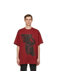 Johnlawrencesullivan Red Oversized Print T Shirt