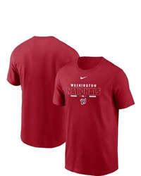 Nike Red Washington Nationals Color Bar T Shirt