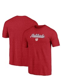 BREAKINGT Red Washington Nationals Local Tri Blend T Shirt