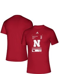 adidas Scarlet Nebraska Huskers Hall Pass Creator T Shirt In Red At Nordstrom
