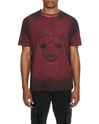 ELEVENPARIS Skull Graphic Cotton T Shirt In Rhubarb Spray At Nordstrom