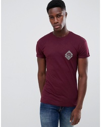 New Look T Shirt With Nyc Print In Burgundy
