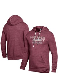 Alternative Apparel Heathered Maroon Texas A M Aggies Team Stack Challenger Tri Blend Pullover Hoodie