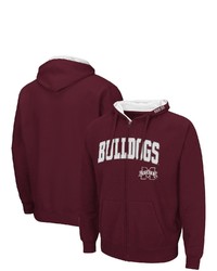 Colosseum Maroon Mississippi State Bulldogs Arch Logo 30 Full Zip Hoodie