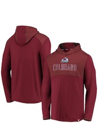 FANATICS Branded Burgundy Colorado Avalanche Iconic Marbled Clutch Pullover Hoodie