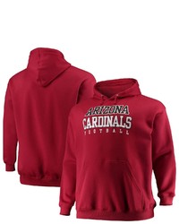 FANATICS Branded Cardinal Arizona Cardinals Big Tall Stacked Pullover Hoodie At Nordstrom