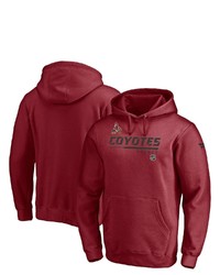 FANATICS Branded Garnet Arizona Coyotes Authentic Pro Core Collection Prime Logo Pullover Hoodie