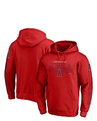 FANATICS Branded Red Los Angeles Angels Team Front Line Pullover Hoodie