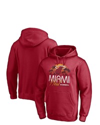 FANATICS Branded Red Miami Heat Post Up Hometown Collection Pullover Hoodie