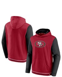 FANATICS Branded Scarletblack San Francisco 49ers Block Party Pullover Hoodie