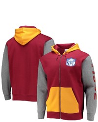Mitchell & Ness Burgundy Washington Football Team Full Zip Hoodie Jacket