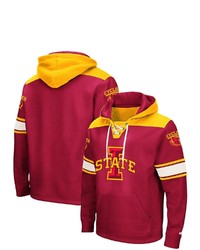 Colosseum Cardinal Iowa State Cyclones 20 Lace Up Pullover Hoodie