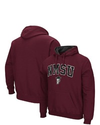 Colosseum Crimson New Mexico State Aggies Arch And Logo Pullover Hoodie