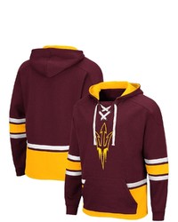 Colosseum Maroon Arizona State Sun Devils Lace Up 30 Pullover Hoodie