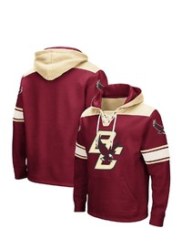 Colosseum Maroon Boston College Eagles 20 Lace Up Pullover Hoodie