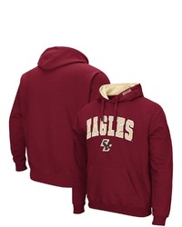 Colosseum Maroon Boston College Eagles Arch And Logo Pullover Hoodie