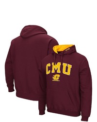Colosseum Maroon Cent Michigan Chippewas Arch And Logo Pullover Hoodie At Nordstrom