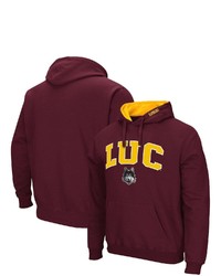 Colosseum Maroon Loyola Chicago Ramblers Arch And Logo Pullover Hoodie
