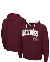 Colosseum Maroon Mississippi State Bulldogs Arch Logo 20 Full Zip Hoodie At Nordstrom