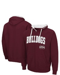 Colosseum Maroon Mississippi State Bulldogs Big Tall Full Zip Hoodie