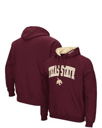 Colosseum Maroon Texas State Bobcats Arch And Logo Pullover Hoodie At Nordstrom