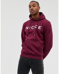 Nicce London Nicce Hoodie In Red With Logo