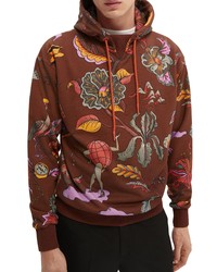 Scotch & Soda Print Relaxed Hoodie