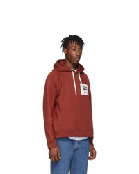 Second/Layer Red Oversized Ebm Hoodie