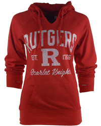 Royce Apparel Inc Rutgers Scarlet Knights Basic Logo Glitter Hoodie