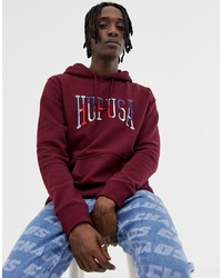 HUF Usa University Hoodie In Red