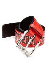 Moschino Graphic Printed Leather Belt