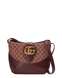 Gucci Medium Arli Gg Canvas Leather Shoulder Bag