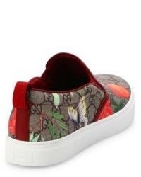 Gucci Gg Supreme Tian Print Slip On Sneakers