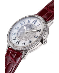 Jaeger-LeCoultre Rendez Vous Night Day Ivy 34mm 18 Karat White Gold Alligator And Diamond Watch