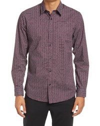 Selected Homme Maxim Slim Fit Print Organic Cotton Button Up Shirt