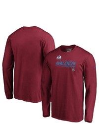 FANATICS Branded Burgundy Colorado Avalanche Authentic Pro Core Collection Prime Long Sleeve T Shirt
