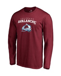 FANATICS Branded Burgundy Colorado Avalanche Team Logo Lockup Long Sleeve T Shirt