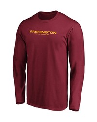 FANATICS Branded Burgundy Washington Football Team Primary Logo Long Sleeve T Shirt At Nordstrom