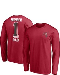 FANATICS Branded Red Tampa Bay Buccaneers 1 Dad Long Sleeve T Shirt
